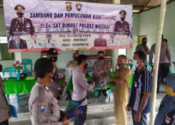 Binlu Kamtibmas dan Latih Linmas Dilakukan Kasat Binmas Polres Mesuji Bersama Personil