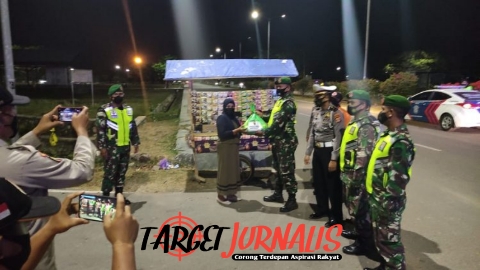 Petugas Gabungan Lakukan Patroli Skala Besar Untuk Menekan Penyebaran Covid19 di Wilayah Sumbawa Barat