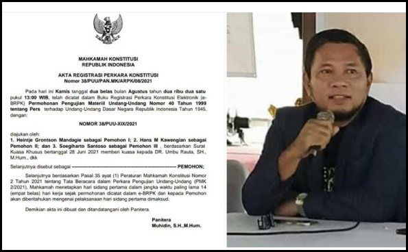Kemerdekaan Pers Tidak Boleh Dirampas, Uji Materi UU Pers Segera Disidangkan