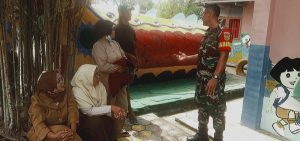 Komsos di TK Pembina Kelurahan Sungai Baru, Babinsa Disambut Hangat Pihak Sekolah