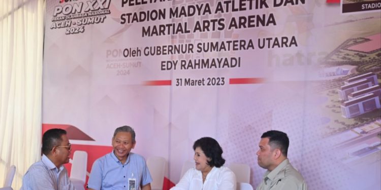 Bupati Karo Hadiri Peletakan Batu Pertama Stadion Madya Atletik dan Martials Arts Arena di Kawasan Sumut Sport Center