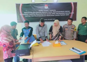 Babinsa Koramil 431-02/Mentok Menghadiri Rapat Pleno Terbuka Rekapitulasi DPHP Tingkat Kelurahan Menjelang