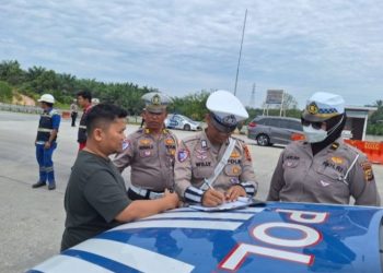 Sebanyak 8 Kendaraan Ditindak Dalam Operasi Batas Kecepatan di Tol Pekanbaru-Dumai