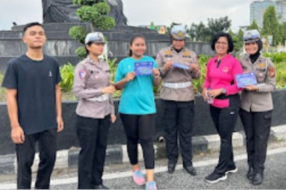 Ditlantas Polda Riau Sosialisasi Kamseltibcarlantas di Car Free Day