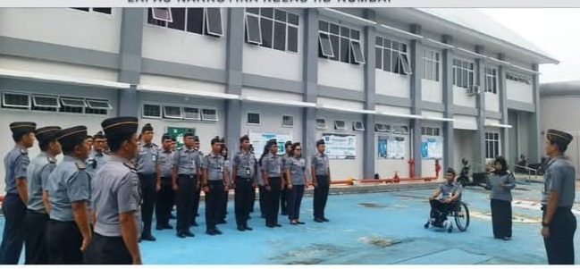 Perkuat Kedisplinan Pegawai Sebagai Kunci Pelayanan Prima Melalui Apel Pagi di Lapas Narkotika Rumbai